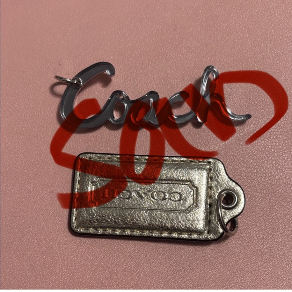 Sold
Coach Silver Logo Keychain and hangtag
